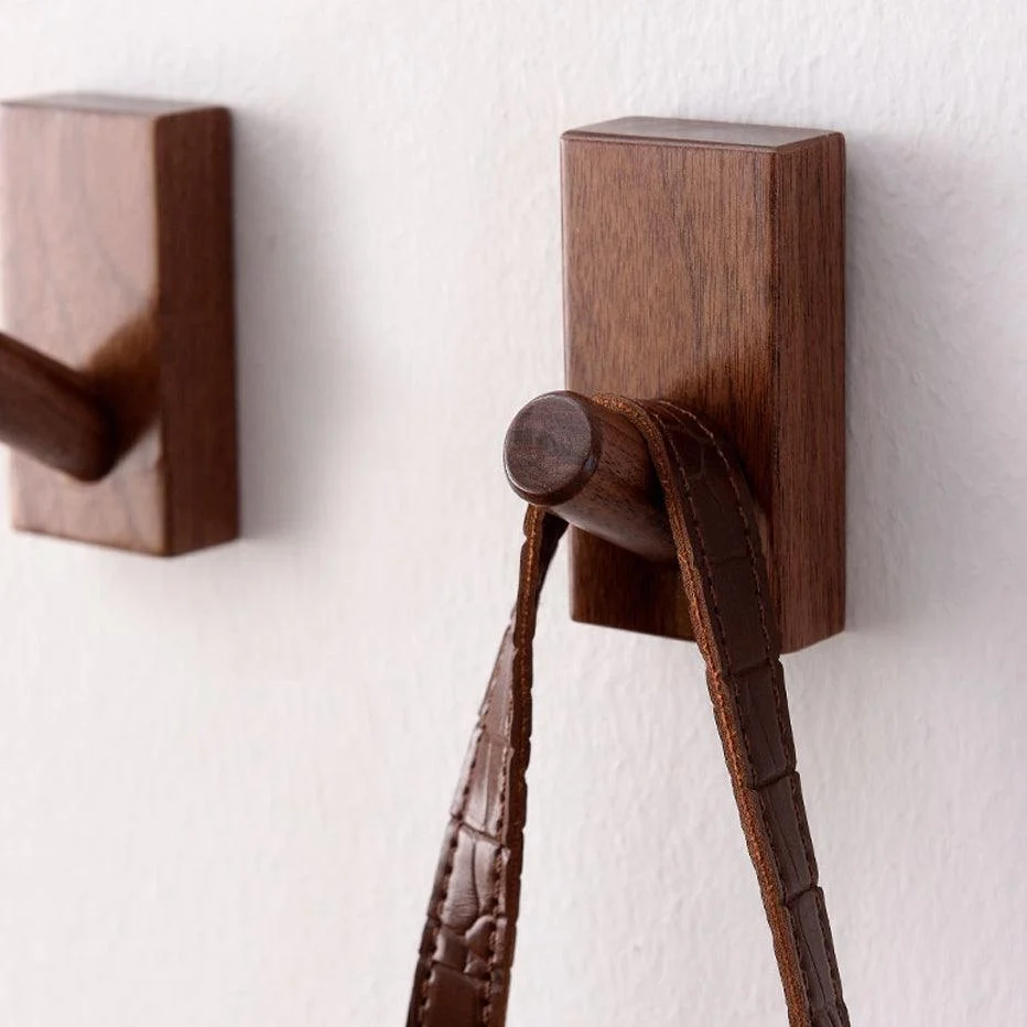 Homeko Wooden Rectangular Wall Hooks -