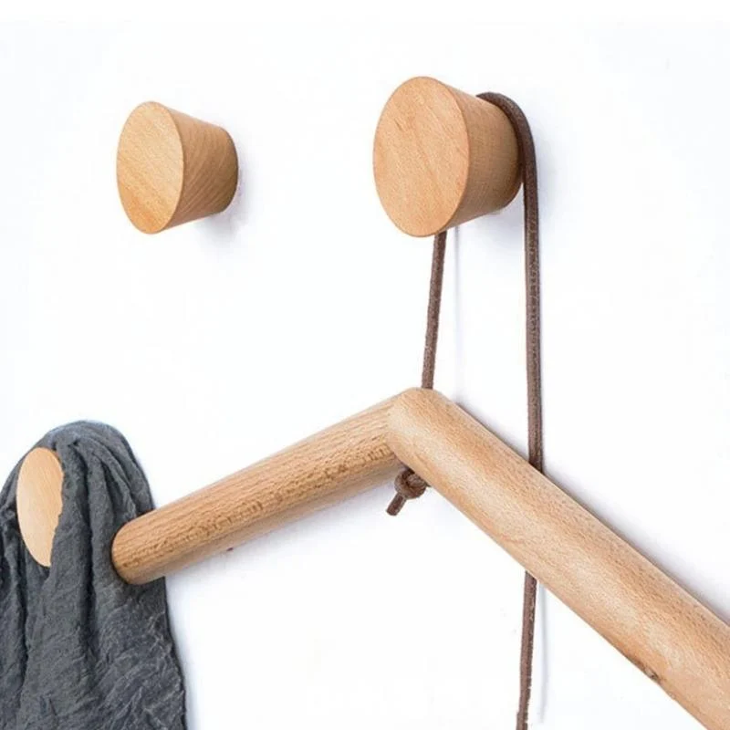 Homeko Wooden Round Wall Hooks -