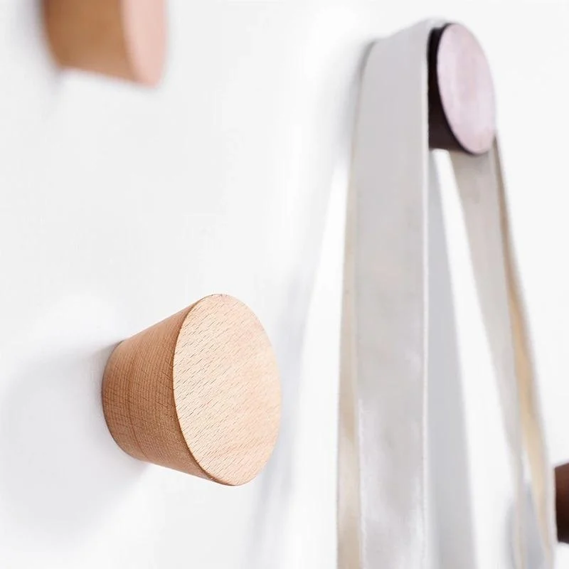 Homeko Wooden Round Wall Hooks -