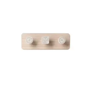 Homeko Wooden Wall Mounted Coat Rack with Hooks