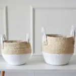 Homeko Woven Indoor Flower Planter Storage Baskets