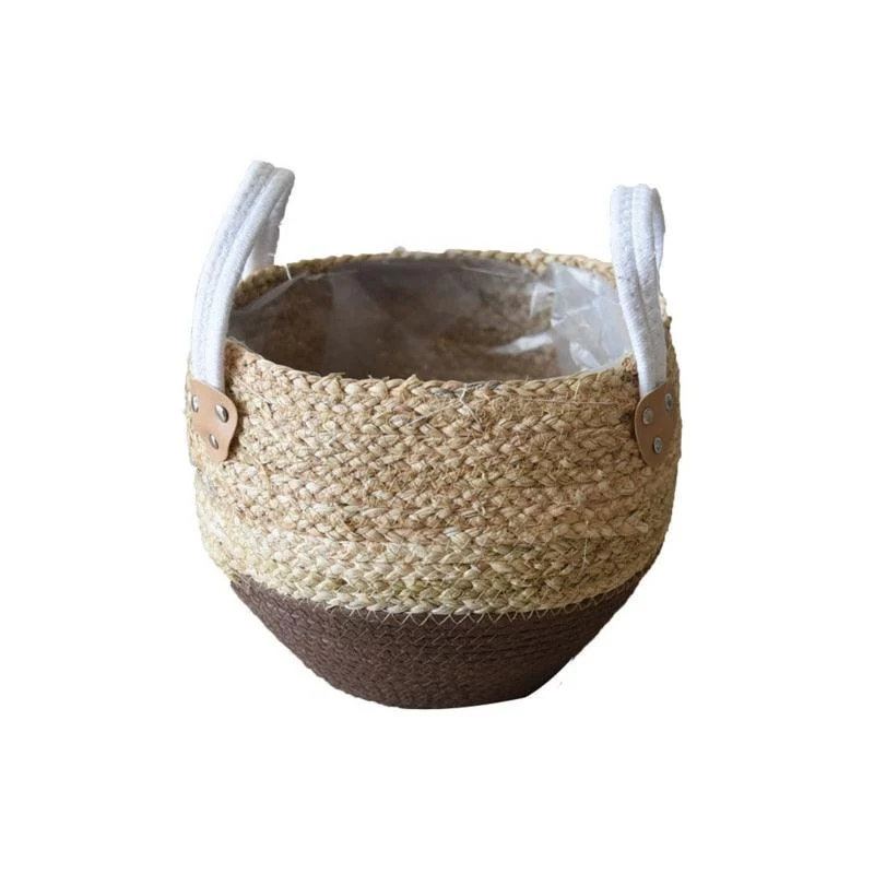 Homeko Woven Indoor Flower Planter & Storage Baskets -