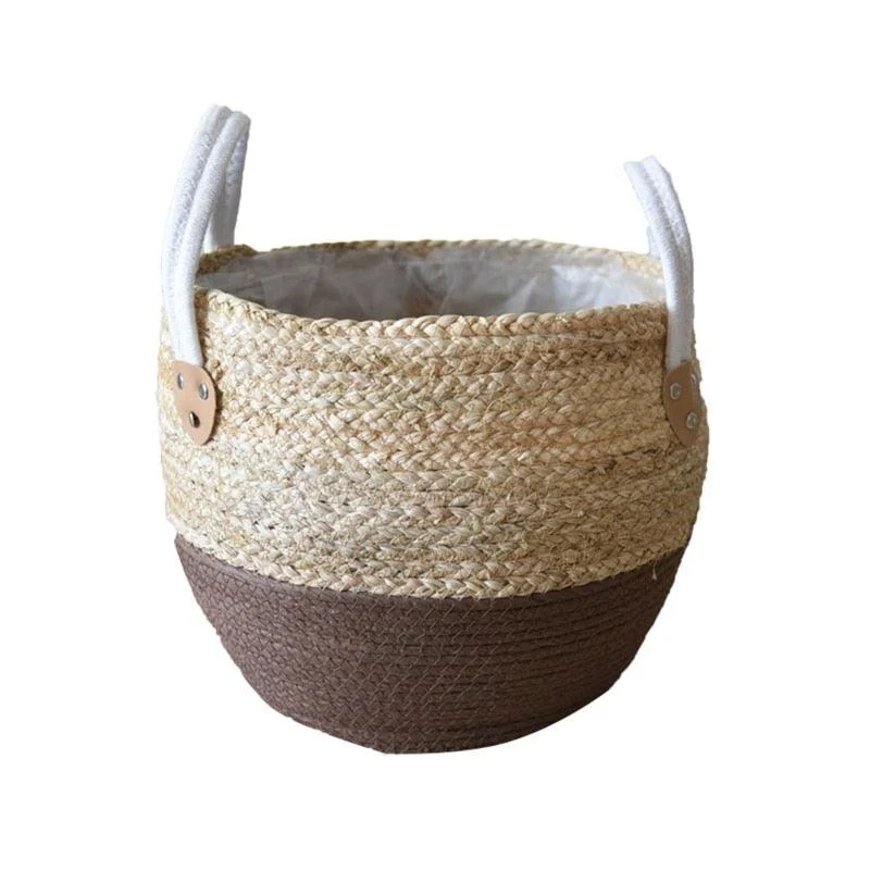 Homeko Woven Indoor Flower Planter & Storage Baskets -