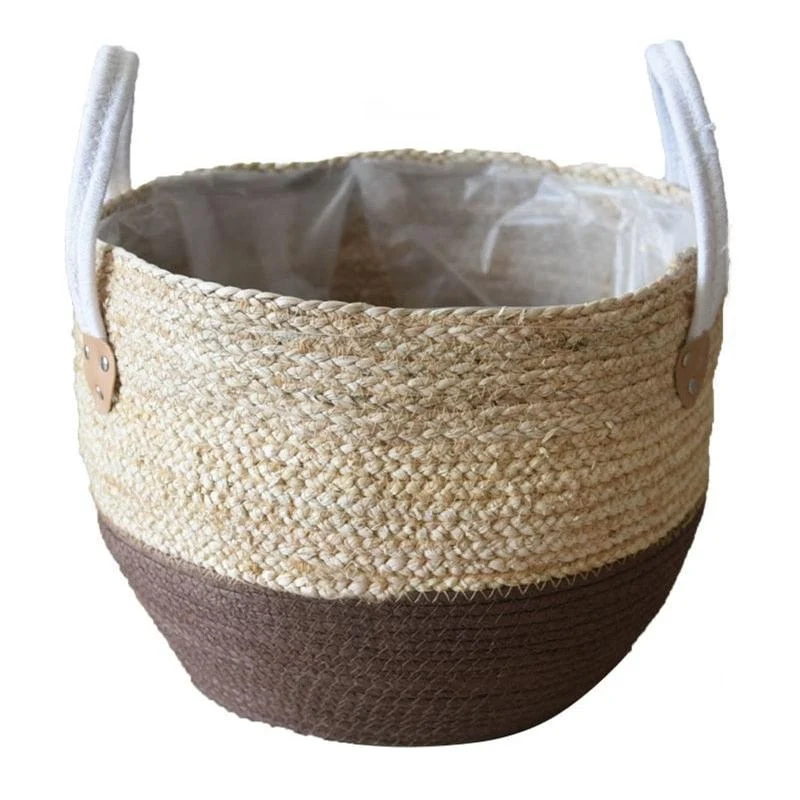 Homeko Woven Indoor Flower Planter & Storage Baskets -