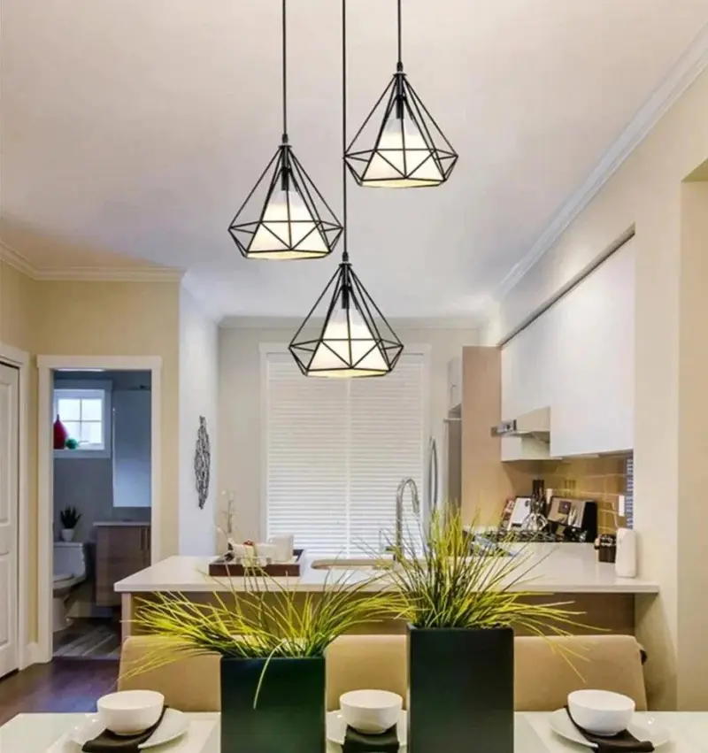 Homeko Wrought Iron Pendant Light