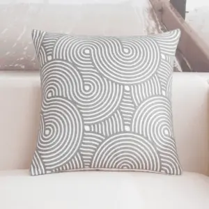 Homeko Zag Embroidered Pillow Covers