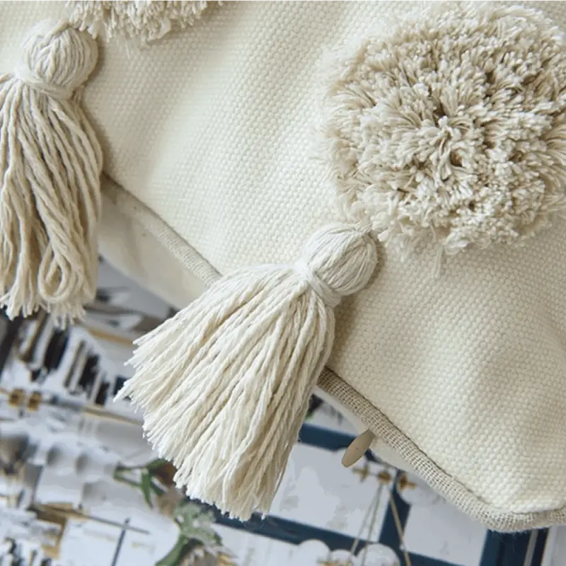 Homeko and Dots Tassels Moroccan Pillow Cover