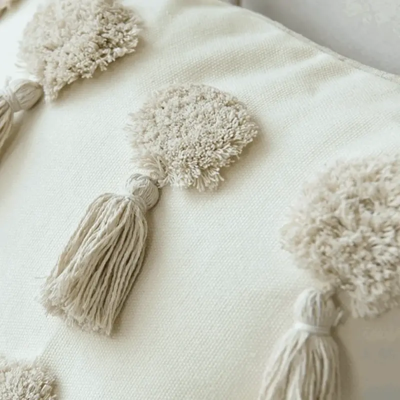Homeko and Dots Tassels Moroccan Pillow Cover