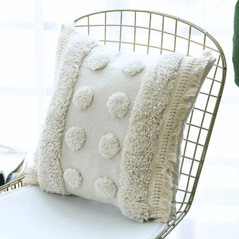 Homeko and Dots Tassels Moroccan Pillow Cover