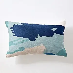Homeko and Sky Embroidered Abstract Pillow Cover