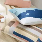 Homeko and Sky Embroidered Abstract Pillow Cover