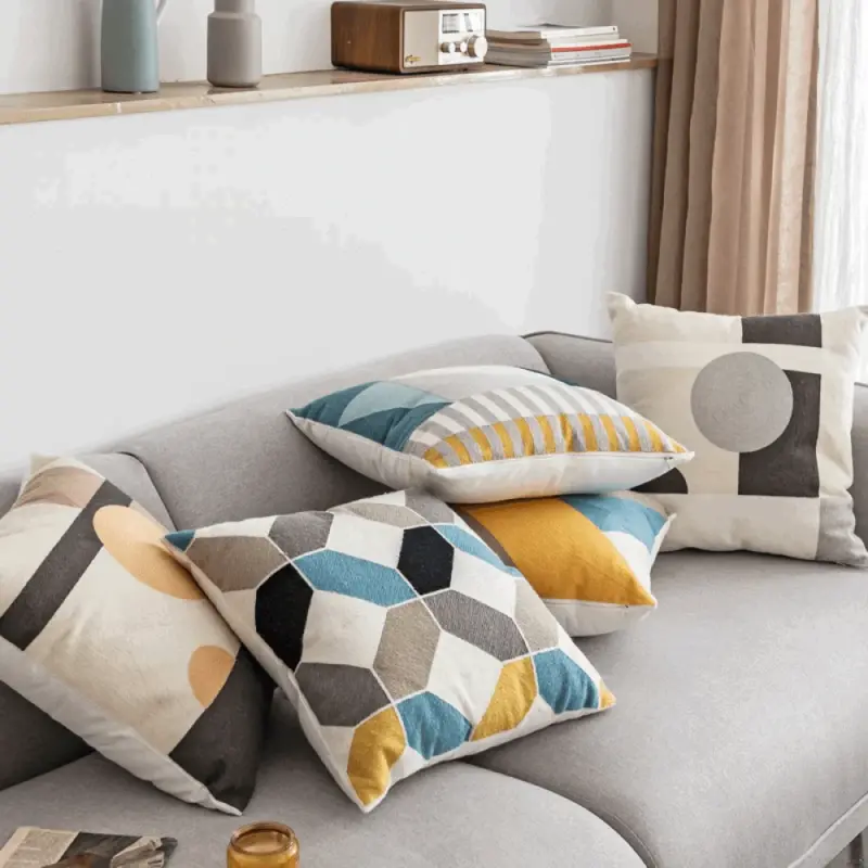 Homeko and Stripes Abstract Pillow Cover