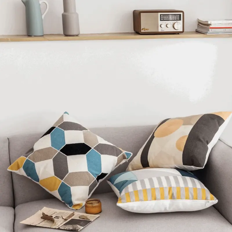 Homeko and Stripes Abstract Pillow Cover