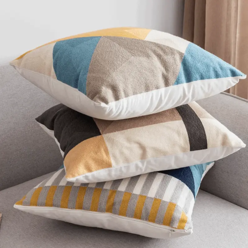 Homeko and Stripes Abstract Pillow Cover