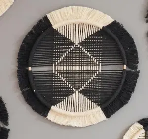 Homeko in Black Macrame Discs