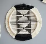 Homeko in Black Macrame Discs