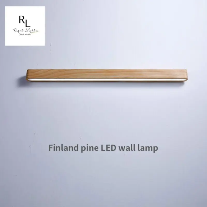 Homeko linear Wall Lamp Nordic Striped Solid Wood Lamp