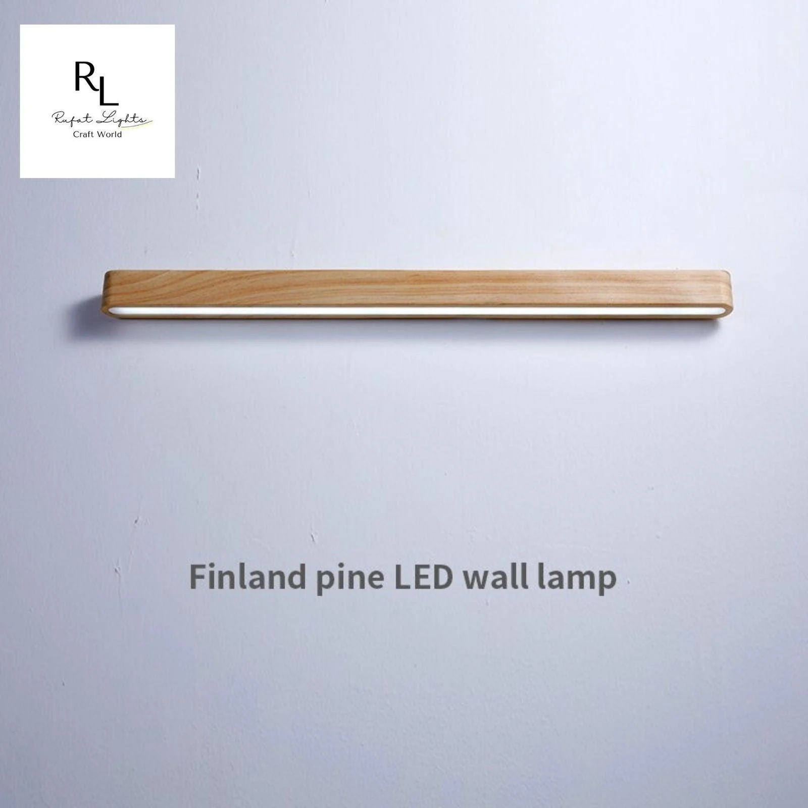 Homeko linear Wall Lamp Nordic Striped Solid Wood Lamp -