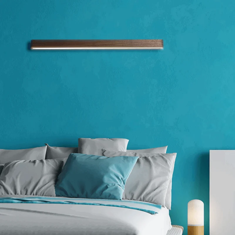 Homeko linear Wall Lamp Nordic Striped Solid Wood Lamp -