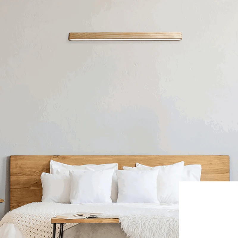 Homeko linear Wall Lamp Nordic Striped Solid Wood Lamp -