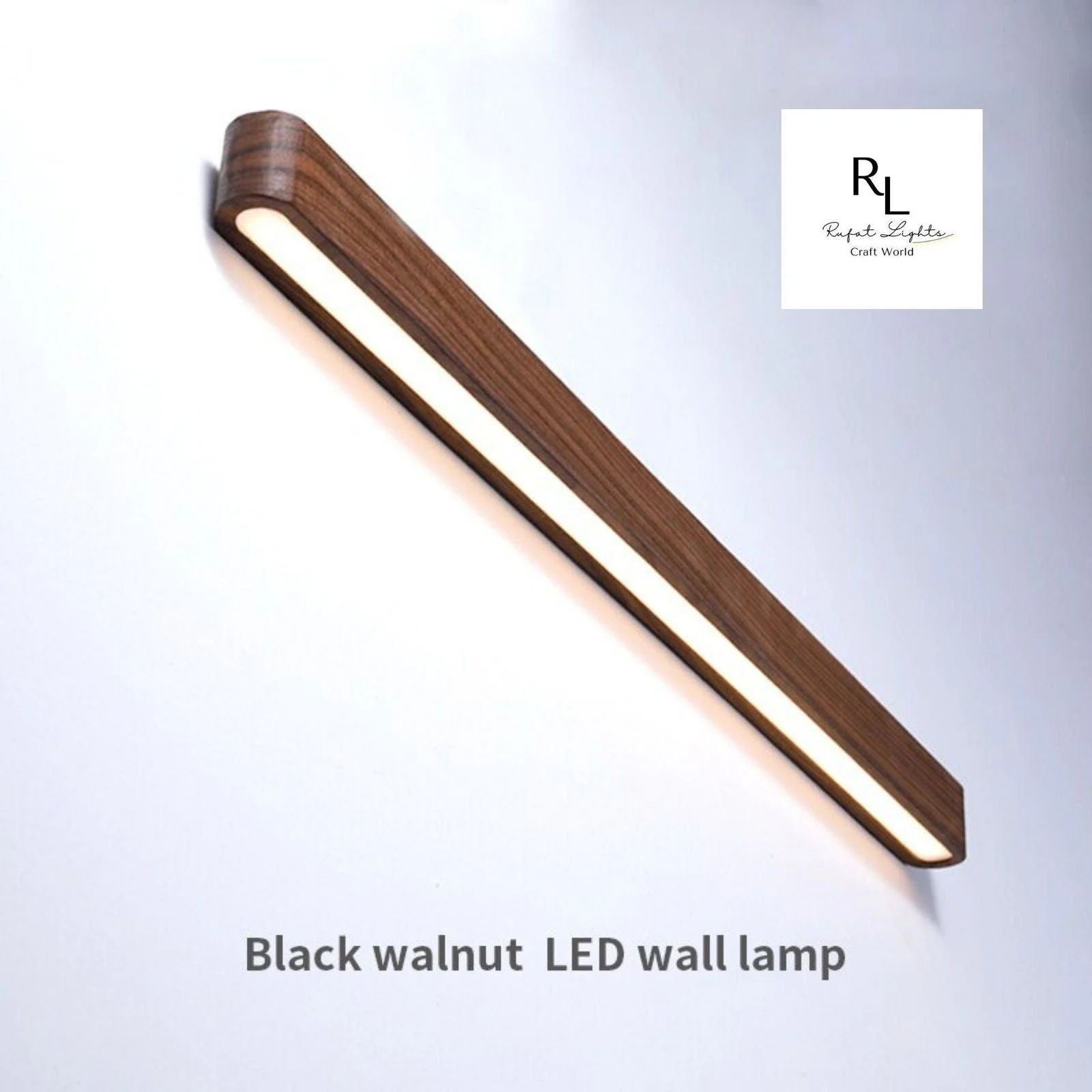 Homeko linear Wall Lamp Nordic Striped Solid Wood Lamp -