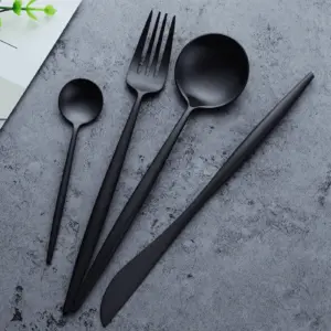 Thick cutlery set - 4-piece box set stainless steel cutlery