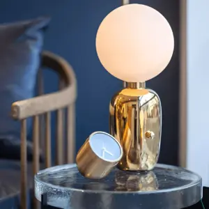 GleamSphere - Glass Sphere Desk Lamp with Dimmable Light