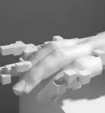 HomoraMosaik HandStatue2