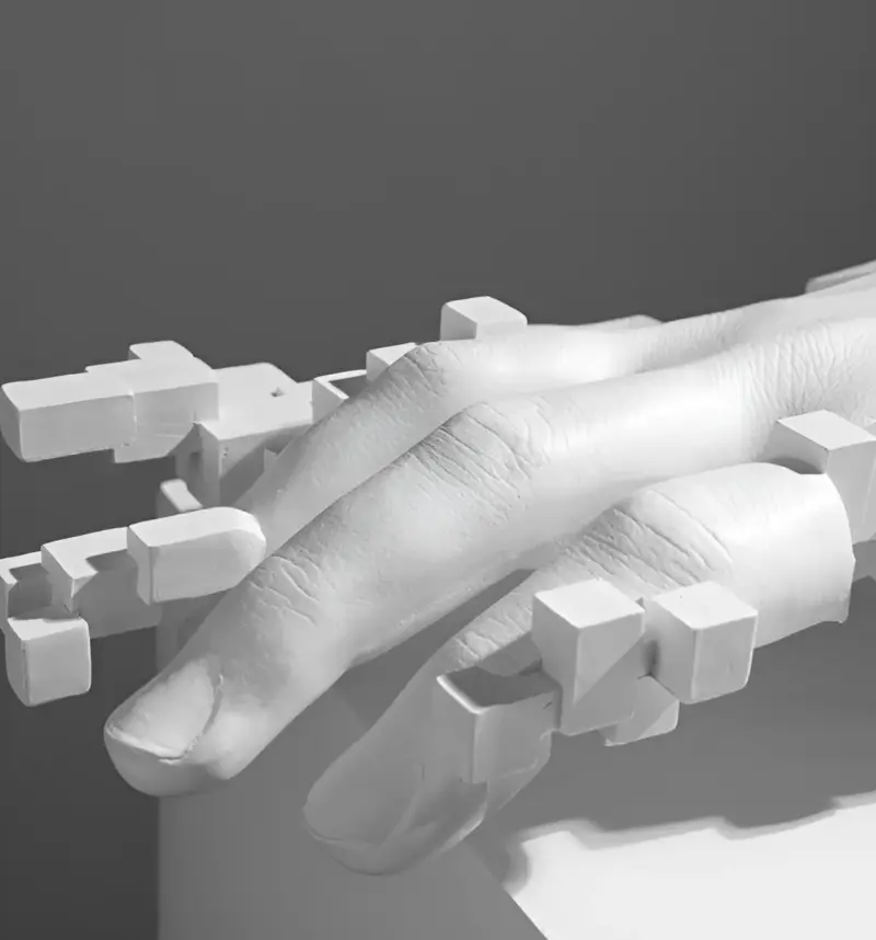 HomoraMosaik HandStatue2
