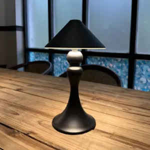 PortaGlow Table Lamp - Wireless, curved metal lamp with retro essence