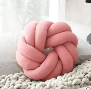 SnugKnot- Knitted Cotton Soft Knot Pillow- Stylish Pillow