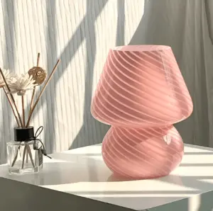 Striped Glow - A mouth-blown striped glass table lamp