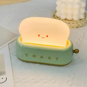 TinyToast Table Lamp - Portable Bread Maker Night Light - Dimmable LED Lamp