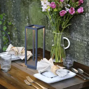 VerticaBeam - 3D Rectangular Black LED Table Lamp