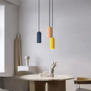 Wavy Nordic Pendant Lamp - Cylindrical Hanging Light