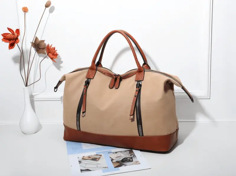 HomoraZweifarbigeLeder Reisetasche16