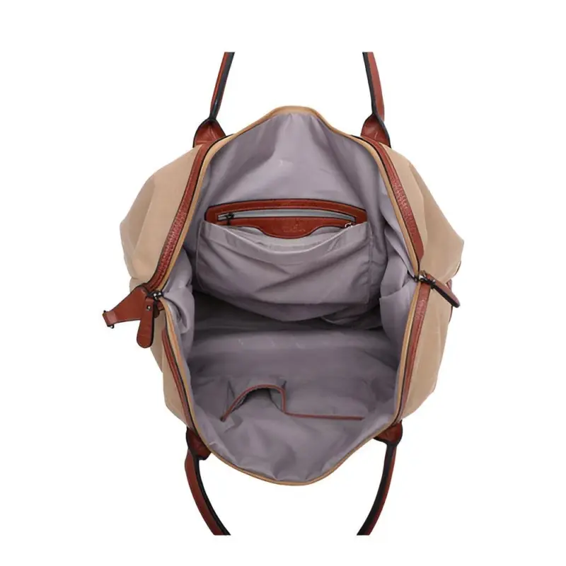 HomoraZweifarbigeLeder Reisetasche19