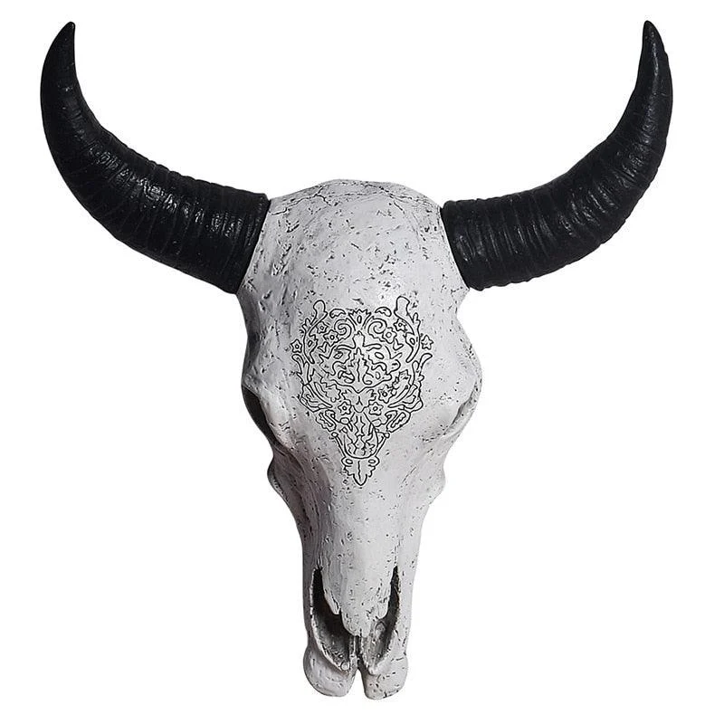 Horn Cow Skull Head Wall Hanging Decor -