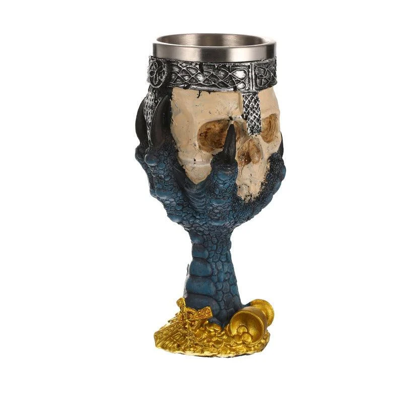 Horrible Resin Stainless Steel Design Wine Glass Horror Skull Cup -  - #tag1#