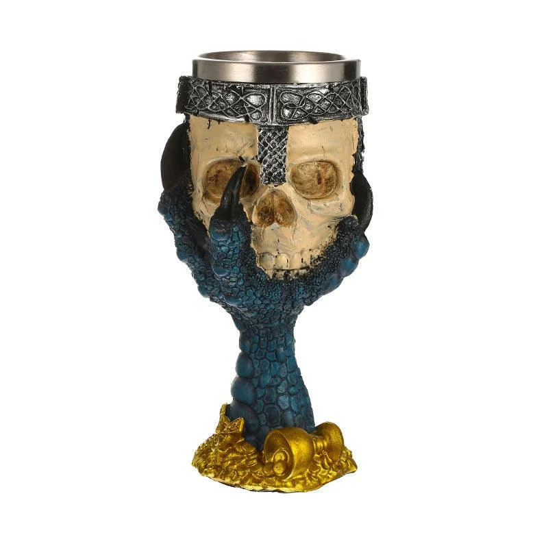 Horrible Resin Stainless Steel Design Wine Glass Horror Skull Cup -  - #tag1#
