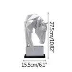 Horse and Bull Nordic Origami Abstract Resin Geometric Crafts Sculptures and Statues Gift