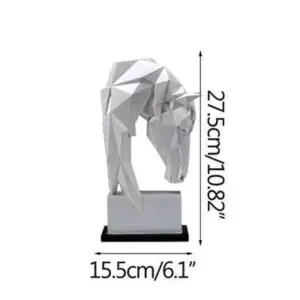 Horse and Bull Nordic Origami Abstract Resin Geometric Crafts Sculptures and Statues Gift