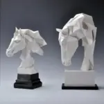 Horse and Bull Nordic Origami Abstract Resin Geometric Crafts Sculptures and Statues Gift