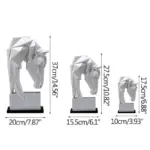 Horse and Bull Nordic Origami Abstract Resin Geometric Crafts Sculptures and Statues Gift