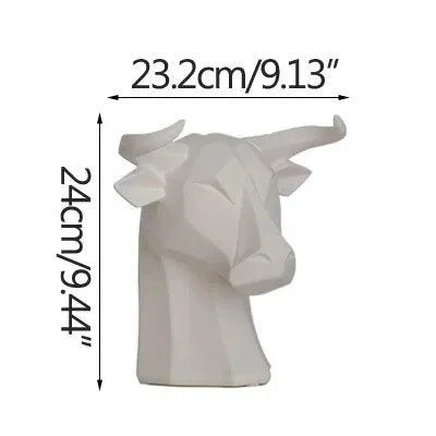 Horse and Bull Nordic Origami Abstract Resin Geometric Crafts Sculptures and Statues Gift -