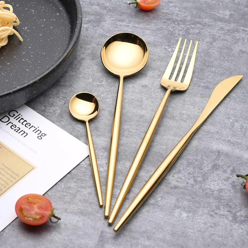 Hot Sale 4 Pieces Mirror Light Portuguese Dinnerware 304 Stainless Steel Western Cutlery Kitchen Food Tableware 6581a382 C970 4712 96fd Eea9d5b5e542