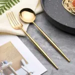 Hot Sale 4 pieces Mirror light Portuguese Dinnerware 304 Stainless Steel Western Cutlery Kitchen Food Tableware 6ba315e6 e3c5 4926 8b21 f694dd038b40