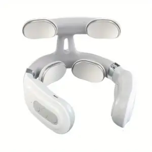 Hot Compress Pulse Kneading Neck Massager Deep Tissue 4 Massage Heads