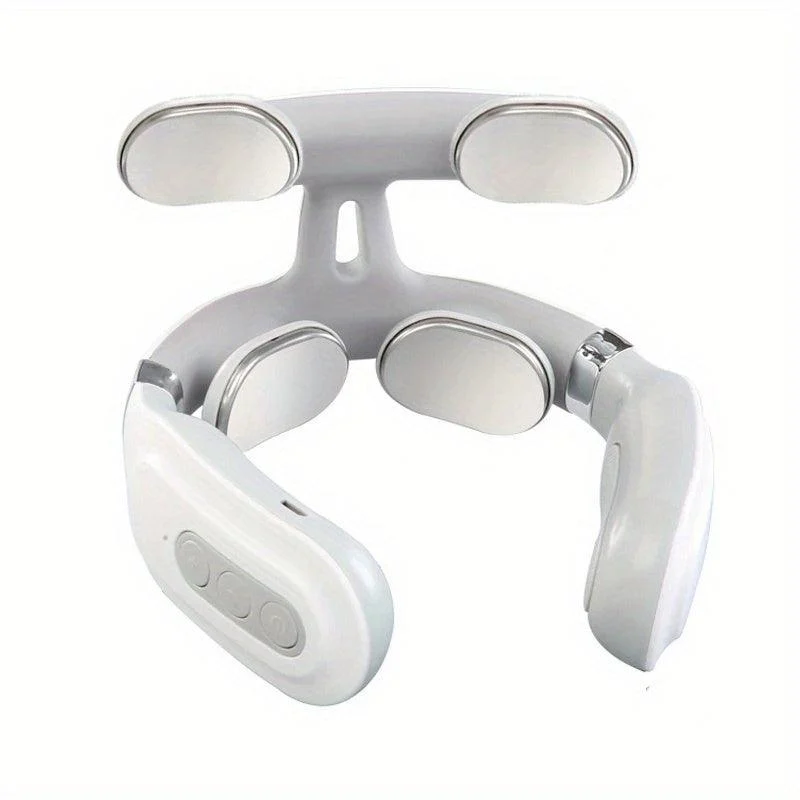 Hot Compress Pulse Kneading Neck Massager Deep Tissue 4 Massage Heads -  - #tag1#