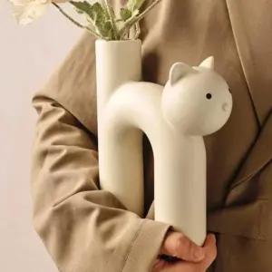 Hot Instagram Aesthetic Ceramic Cat Vase - 